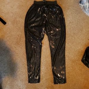 Black Sequin Leggings
